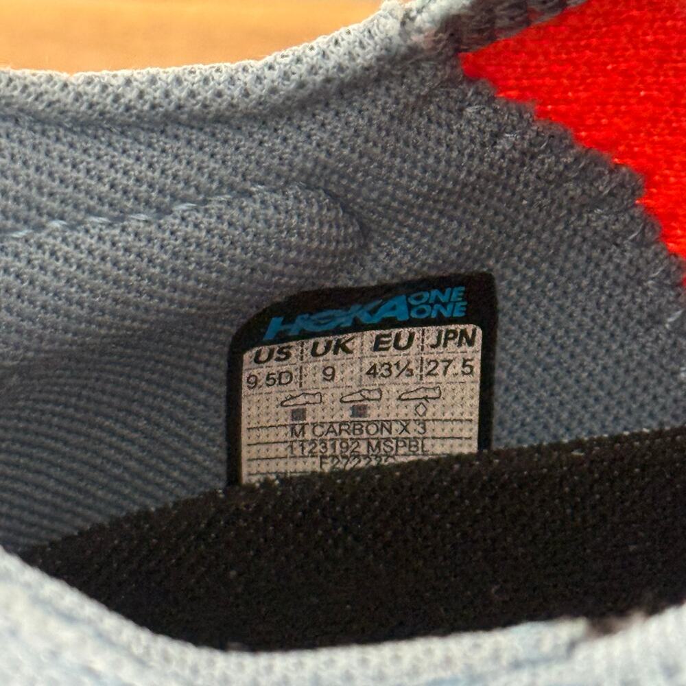 Hoka One One Carbon X 3 Casual Outdoor Running Shoes. Lightweight, Athletic Shoe - Picture 8 of 9